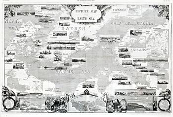 52. PICTURE MAP OF THE BALTIC SEA.