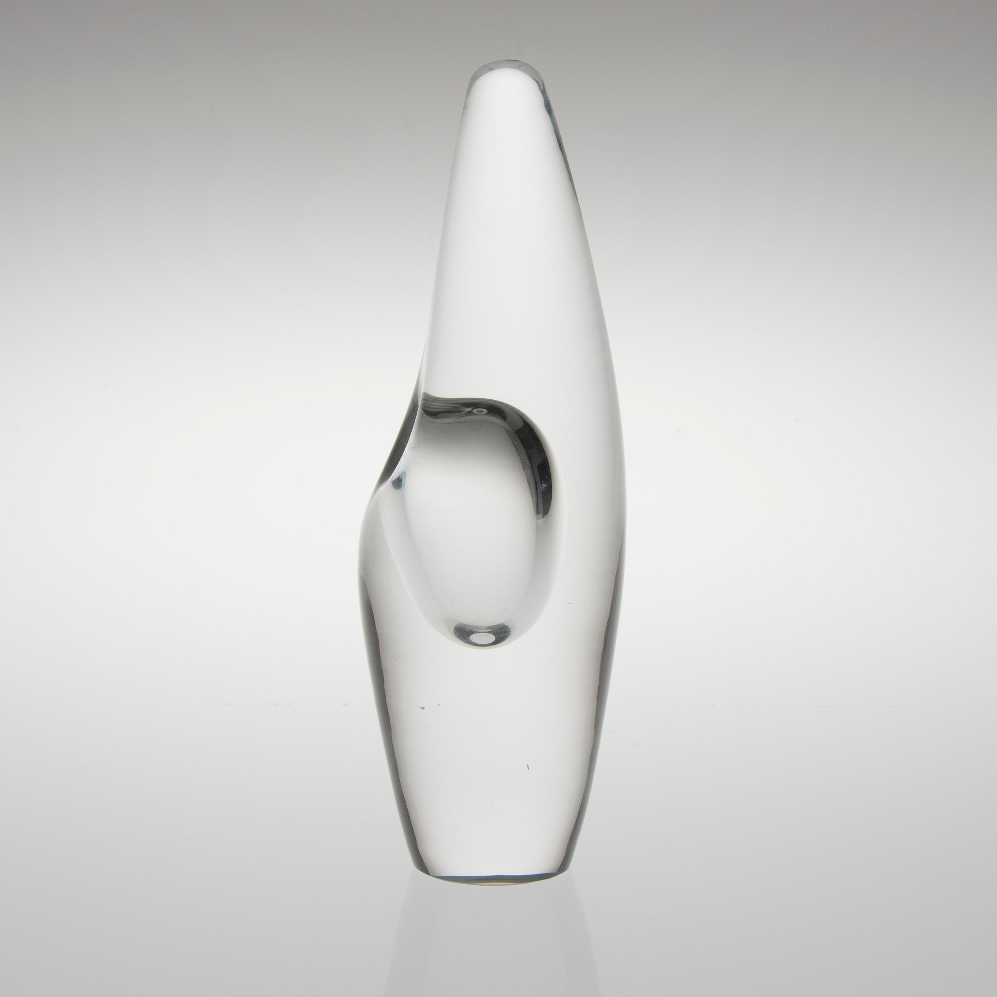 TIMO SARPANEVA, GLASSKULPTUR, "Orkidea", signerad Timo Sarpaneva 20/1983.