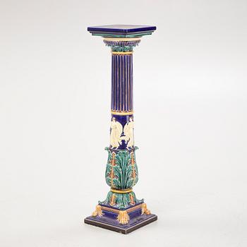 A ceramic pedestal, Gustavsberg, late 19th Century.