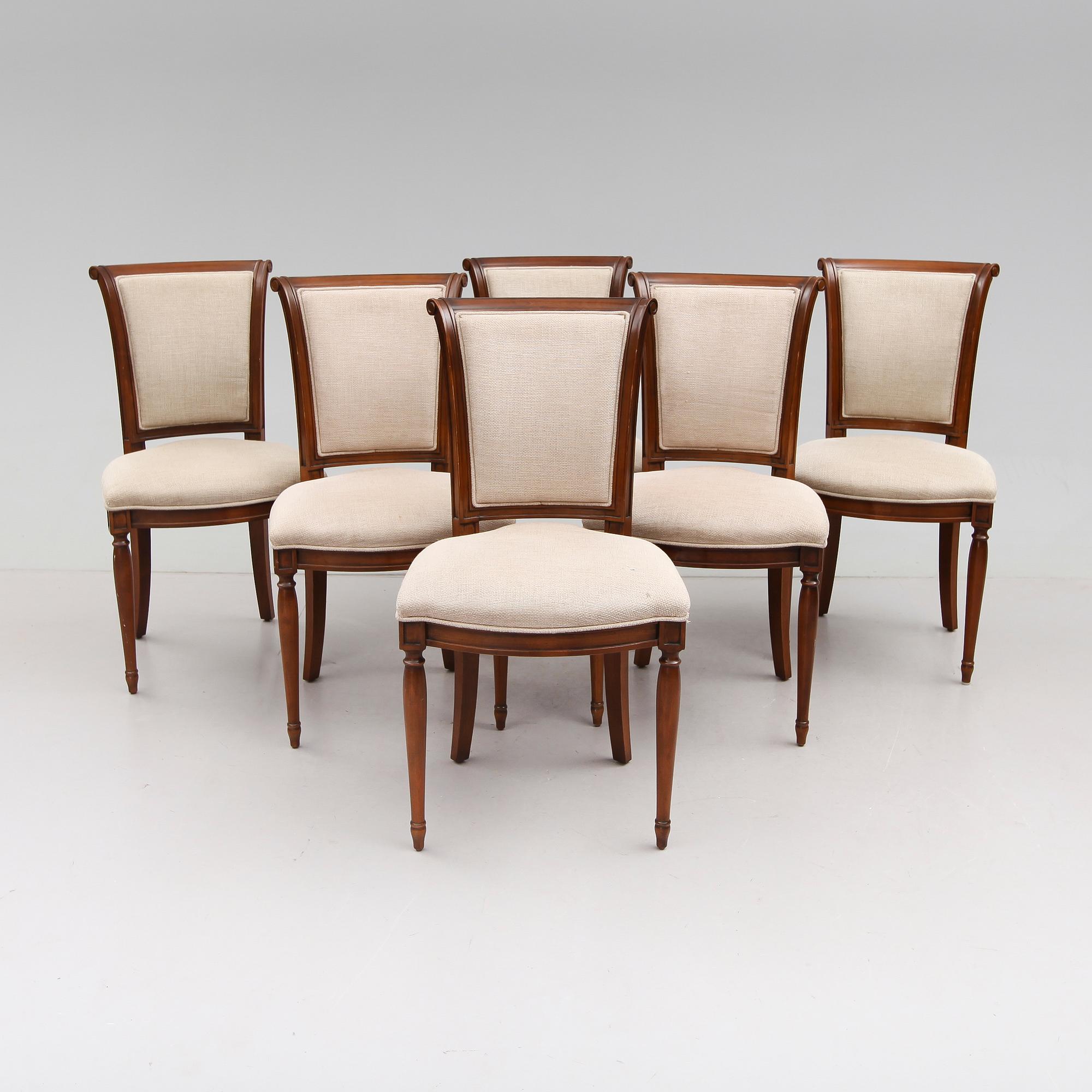 MATSALSSTOLAR, 6 st, 1900-talets andra hälft.