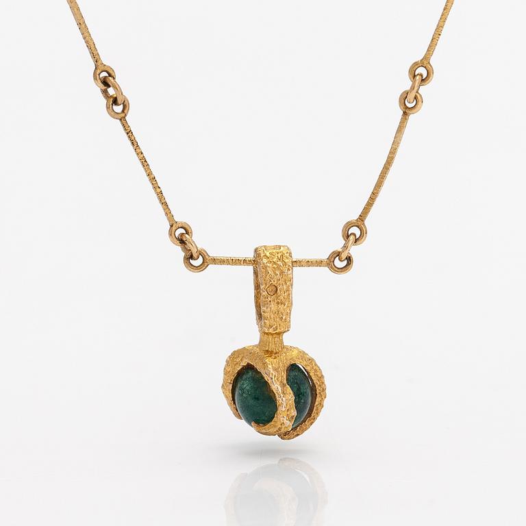 Björn Weckström, Halsband "Guldmossa", 14K guld, mossagat. Lapponia 1975.