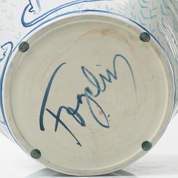 Herman Fogelin, Skål, stengods, signerad.