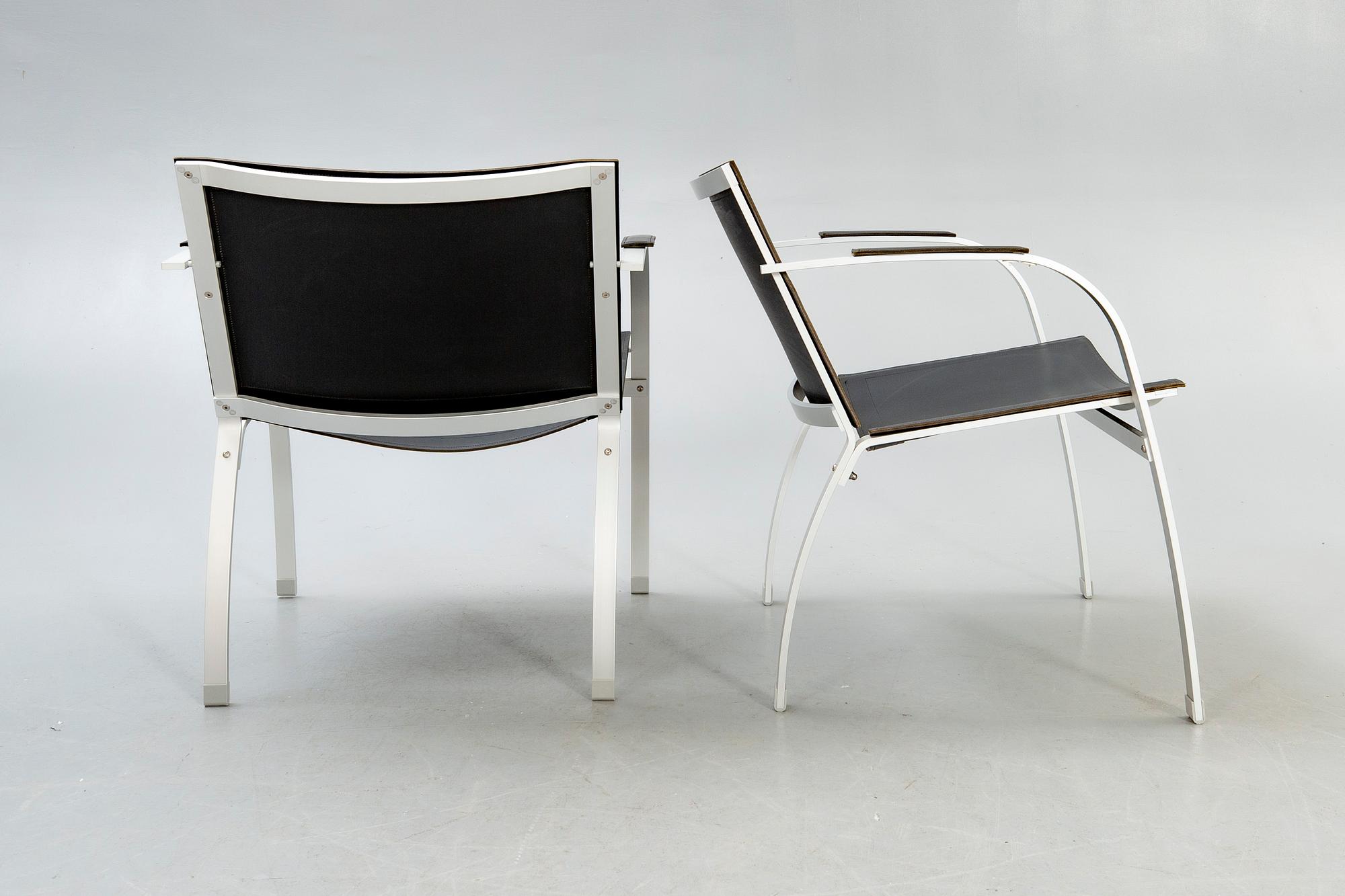 Tord Björklund, armchairs, a pair, Ikea, "Stockholm", 1990.