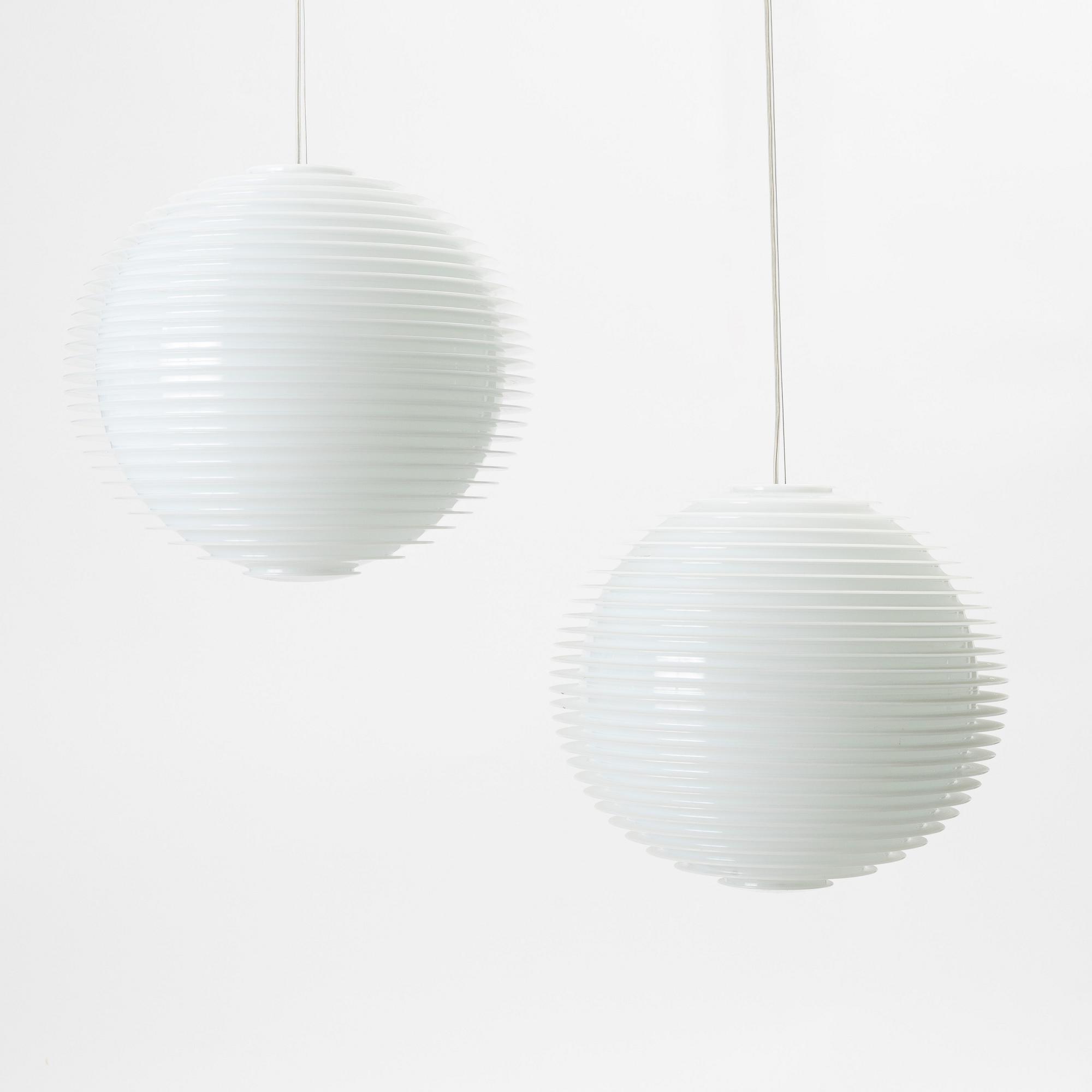 Dante Donegani & Giovanni Lauda, a pair of 'Flow' ceiling lamps, Rotaliana, Italy.