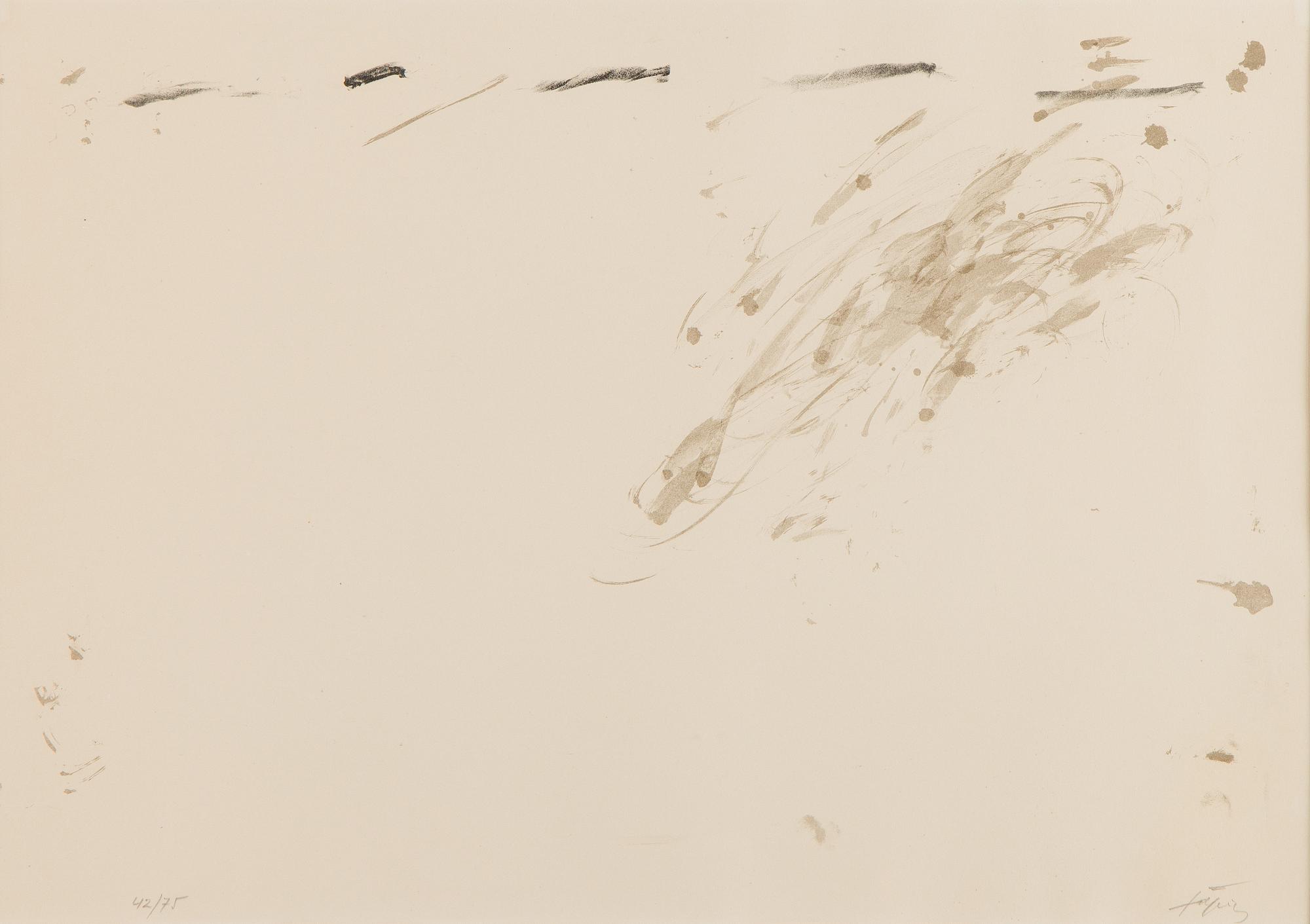 Antoni Tàpies, "Tirets supérieurs".