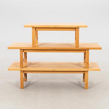 Hugo Svensson, 3 benches, Bjärnums Furniture Factory 1970s.