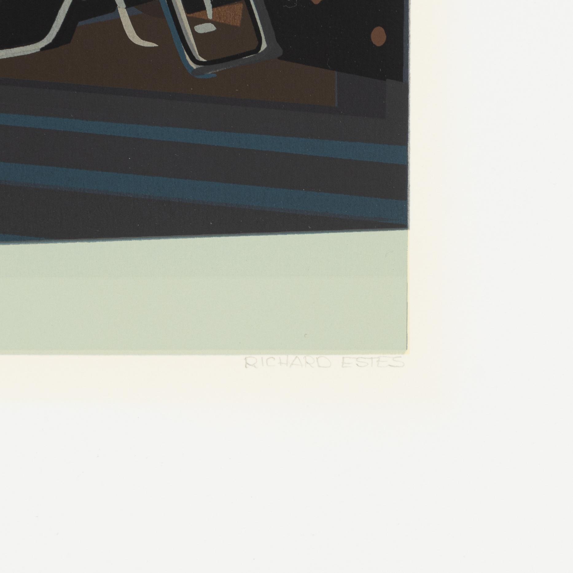 Richard Estes, "Nass Linoleum," from the portfolio "Urban Lanscapes",