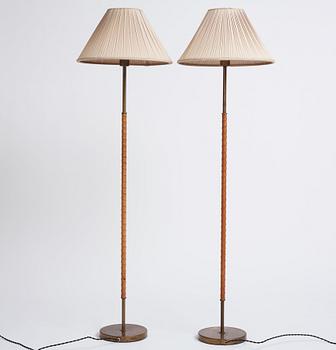 Harald Notini, possibly, a pair of floor lamps model "15750", Arvid Böhlmarks Lampfabrik, Stockholm 1950s-60s.