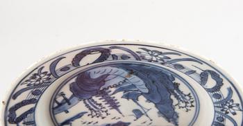 A set of three Chinese Kangxi/Kangxi-style and Qianlong cups, a saucers and a vase 18th/19th century porcelain.