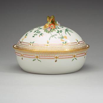 A Royal Copenhagen 'Flora Danica' tureen with cover, Denmark, 20th Century.