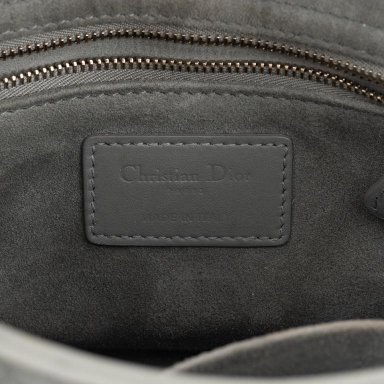 Christian Dior, A Ultramatte Gray Stone Cannage Calfskin 'Lady Dior my ABCDIOR bag'.