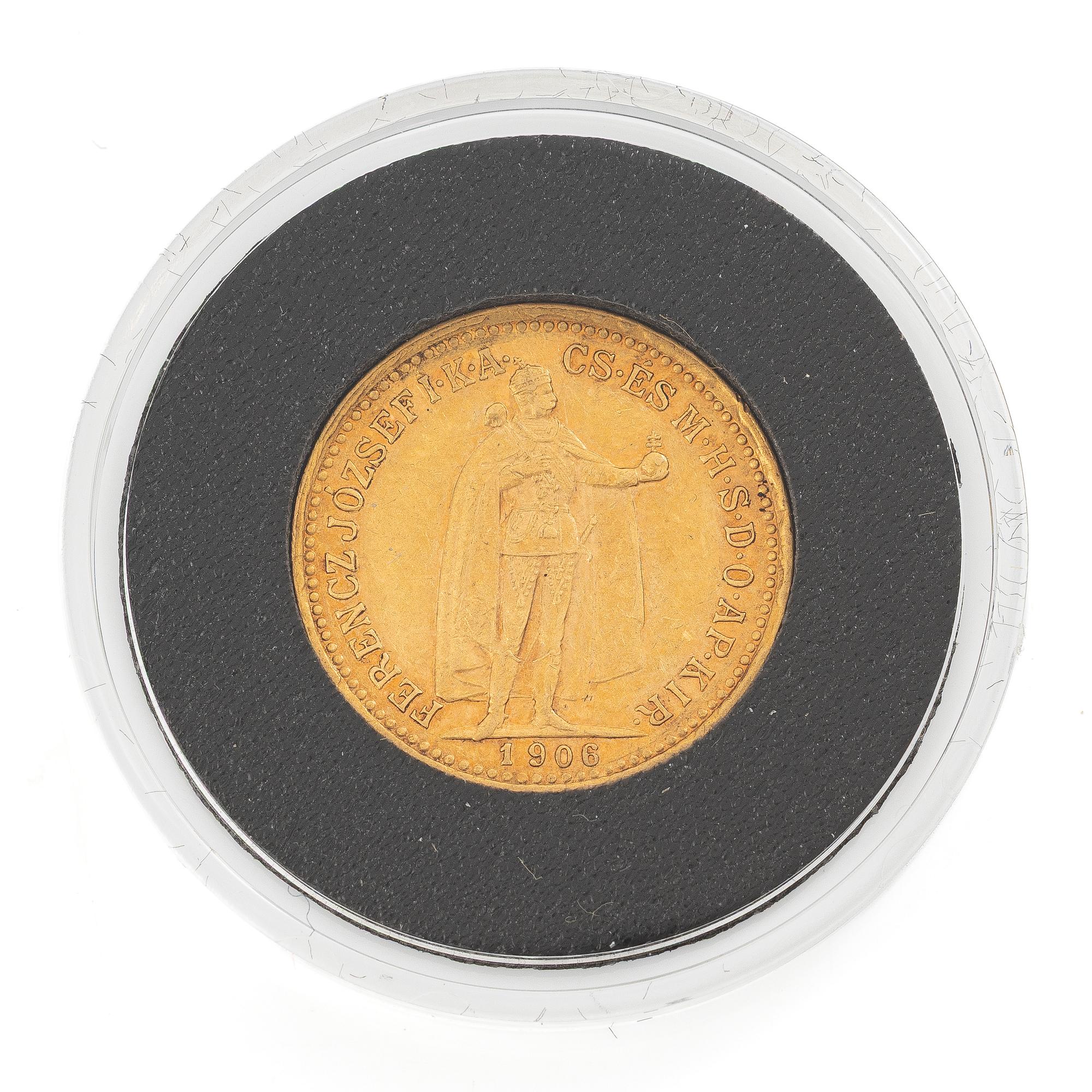 Guldmynt, Ungern, Franz Josef, 10 Korona, 1906.