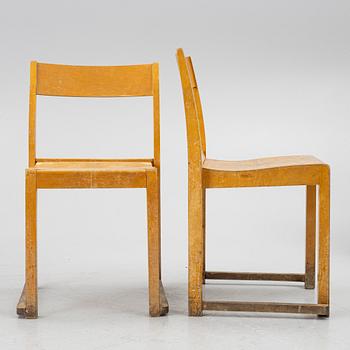 Sven Markelius, Seven chairs, 'Orkesterstolen', 20th century.