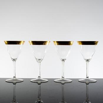 A lot of 18 wine glasses early 20th century.