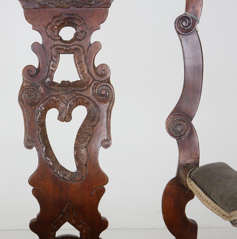 KARMSTOL, Chippendale/chippendalestil.