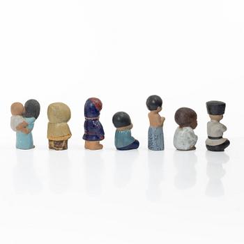 Lisa Larson, Seven figurines, Gustavsberg.
