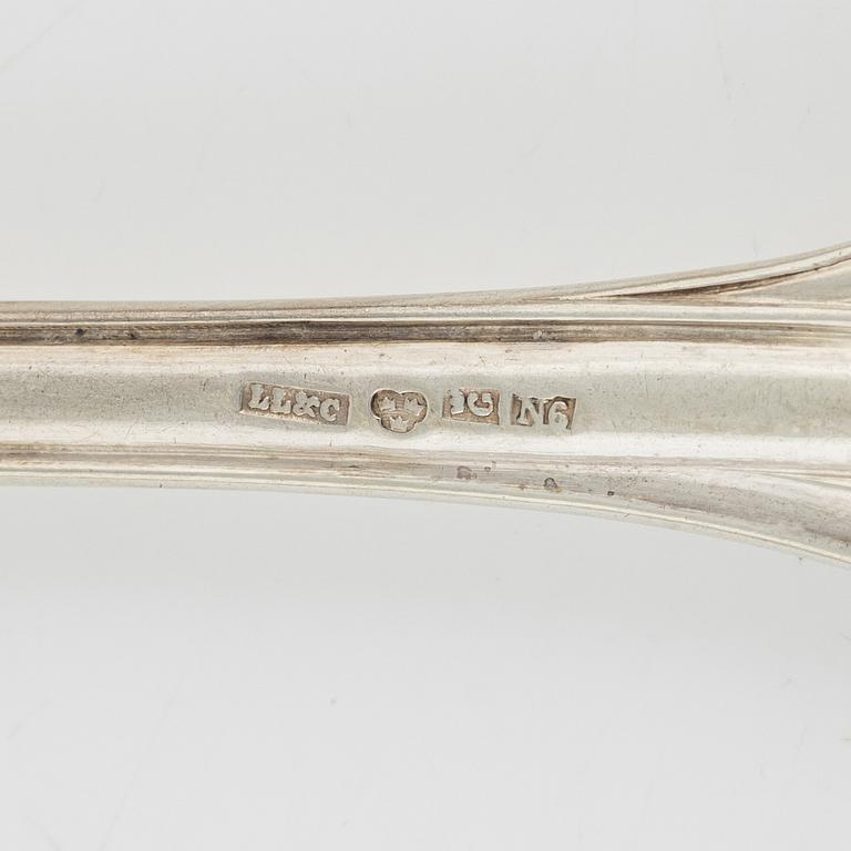 L. Larson & Co, bestickservis, 38 delar, silver, Göteborg, 1891.