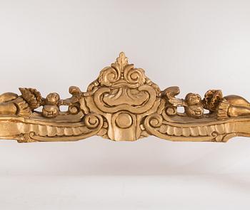 A later part of the 20th century mirror and consol table.