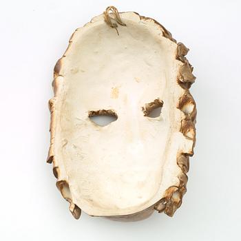 Michael Schilkin, väggskulptur / mask, Arabia, Finland 1930-50-tal.