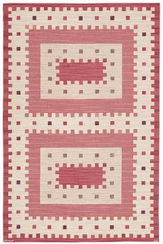 223. Marianne Richter, A CARPET, "Rostaggen", flat weave, ca 305,5 x 200,5 cm, signed AB MMF MR.