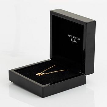 Efva Attling, collier, "Starflower", 18K guld med briljantslipad diamant.