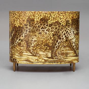 Piero Fornasetti, byrå, "Leopardo", Ateliers Fornasetti,  Milano, 1950-60-tal.