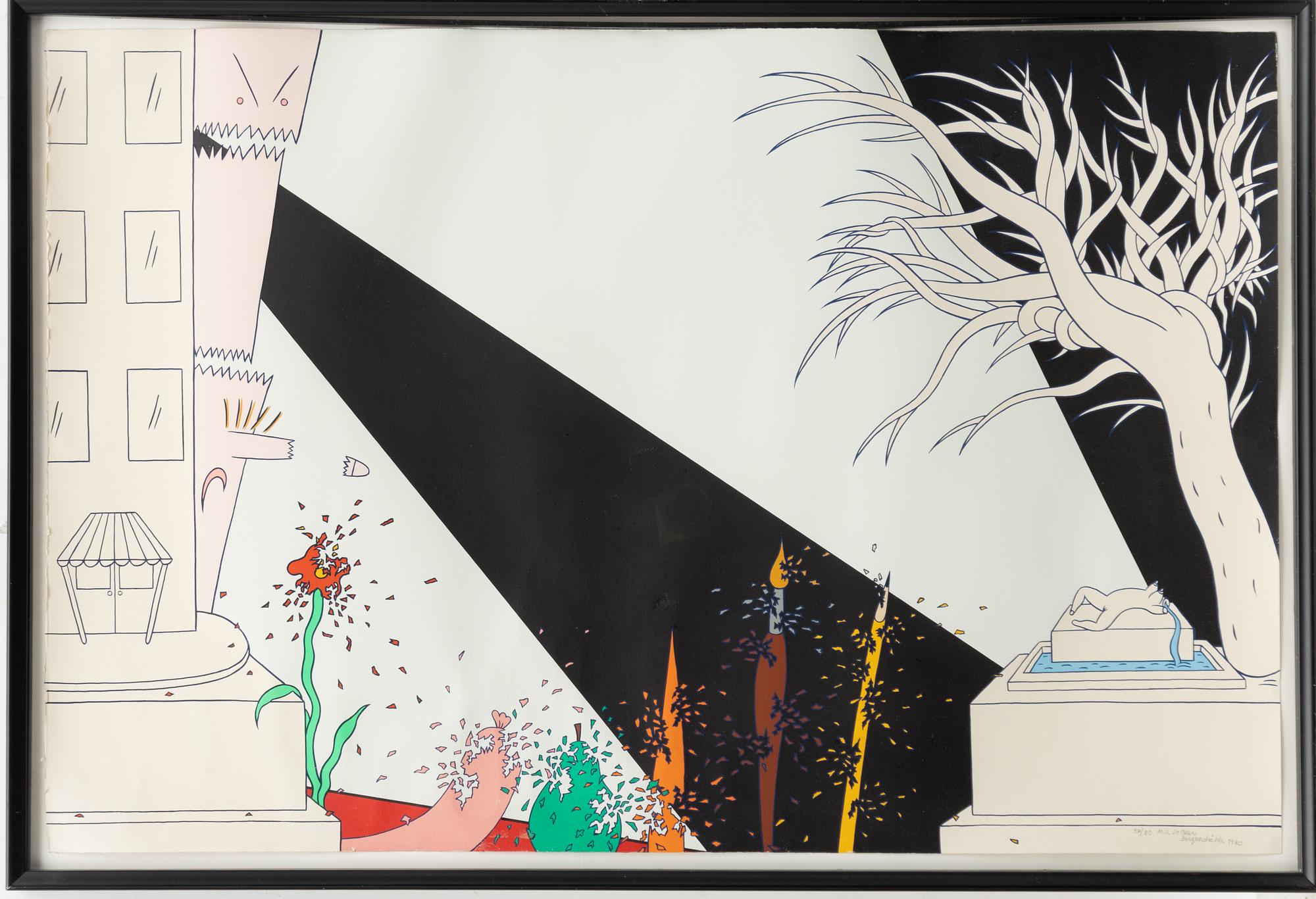 Marie-Louise Ekman, "BacchFärgseriegrafi, 1980anal".