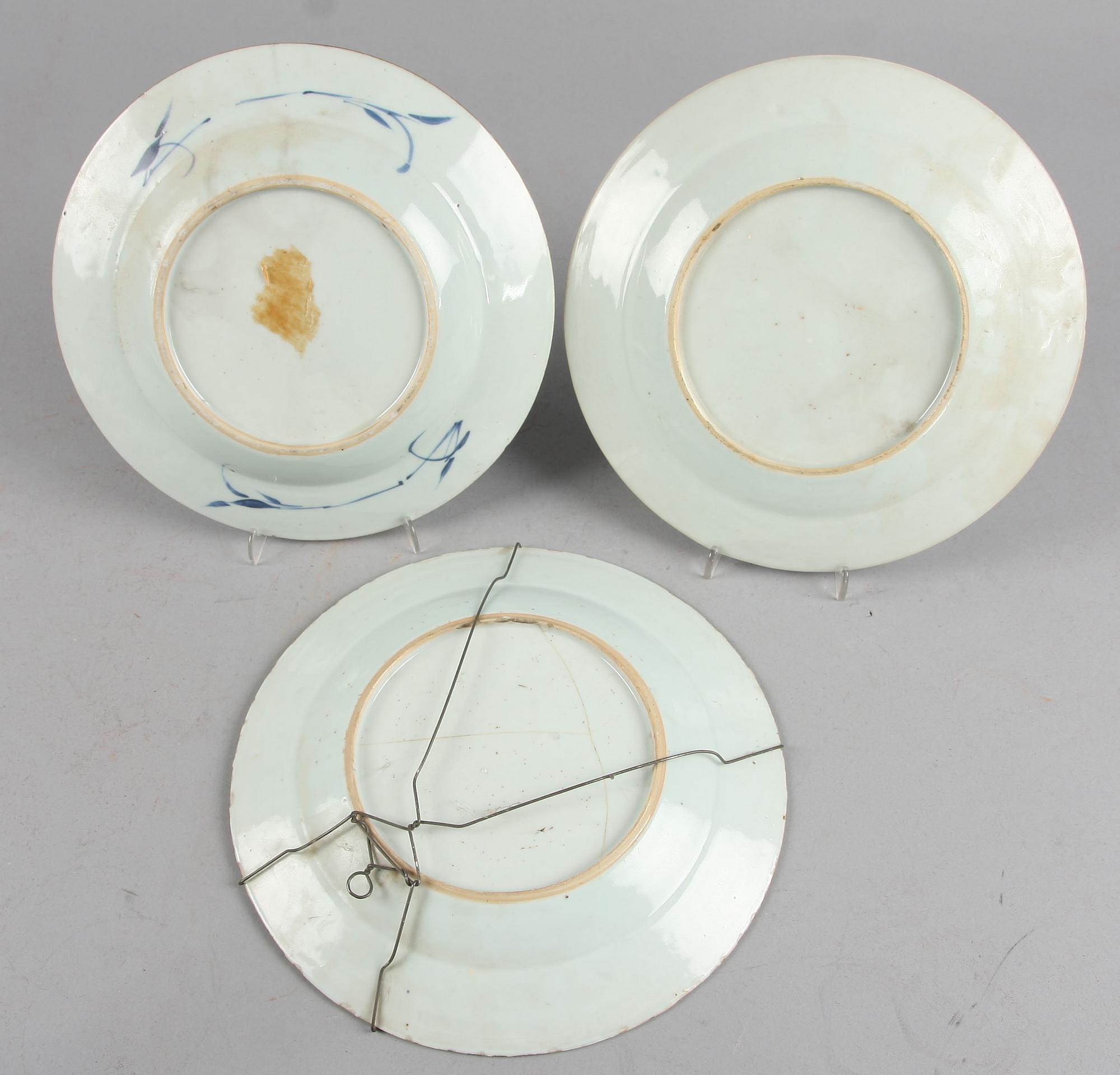 TALLRIKAR, 6 st, porslin, Kina, 1700-tal.