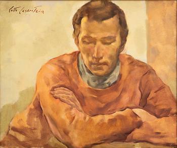 Lotte Laserstein, Man in a red sweater.
