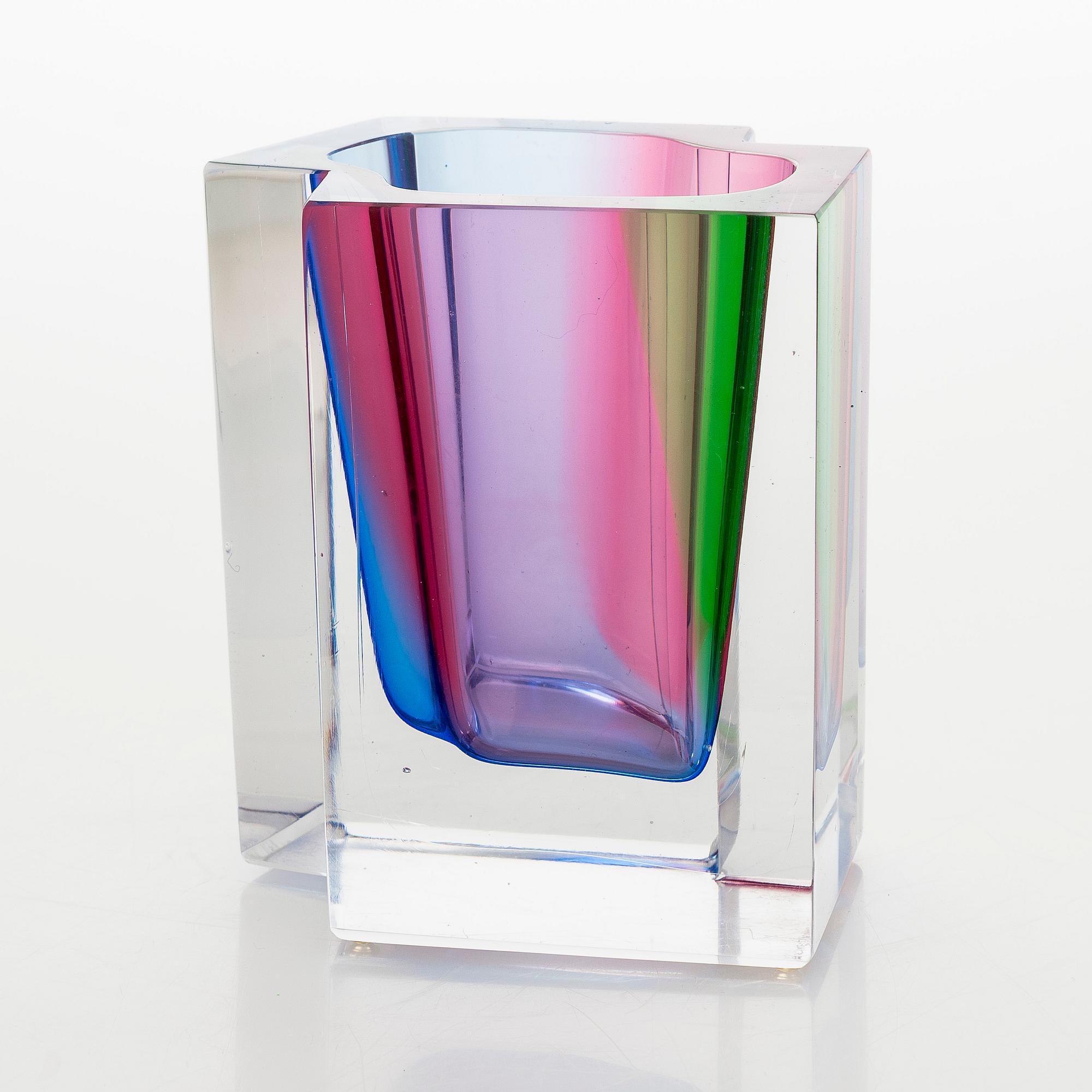 Helena Tynell, a glass vase, signed Helena Tynell Riihimäen Lasi Oy.