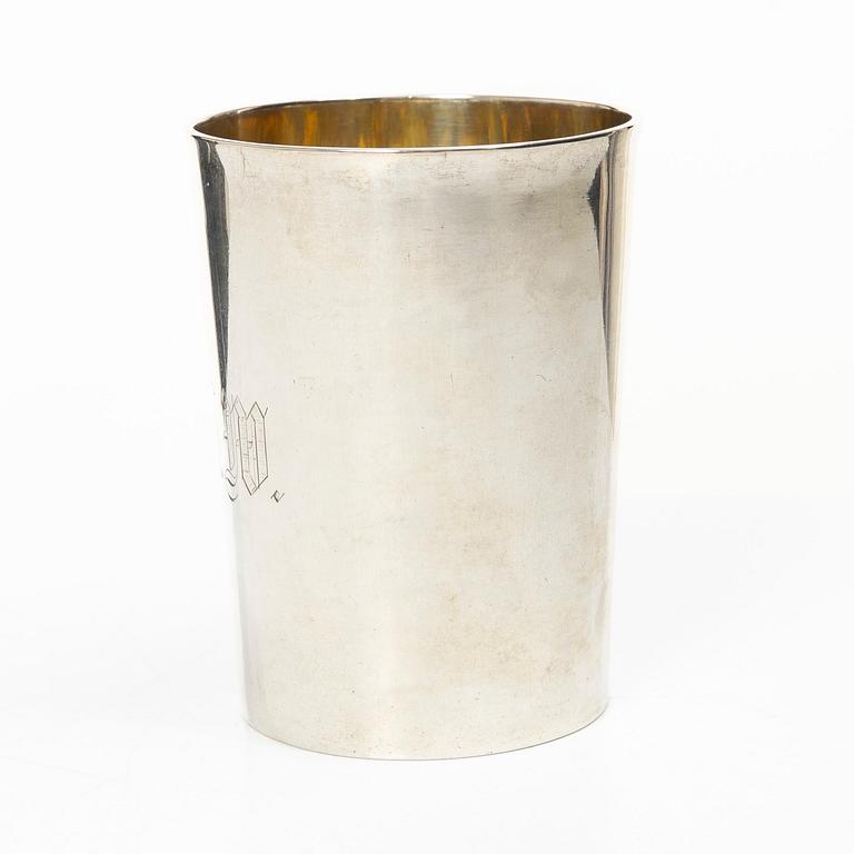 A Finnish silver beaker, mark of Lars Henrik Nordman (1829-1842), active in Nystad.