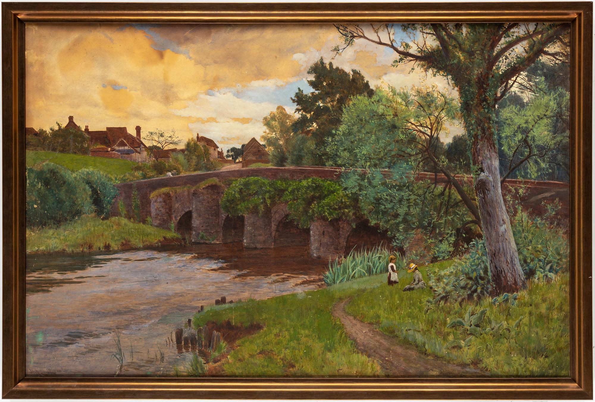 OKÄND KONSTNÄR, England, 1800/1900-tal. akvarell, signerad och daterad 1881.