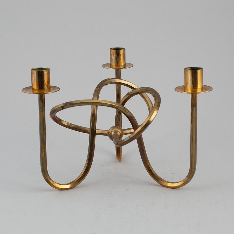 JOSEF FRANK, a brass candelabra, Firma Svenskt Tenn.