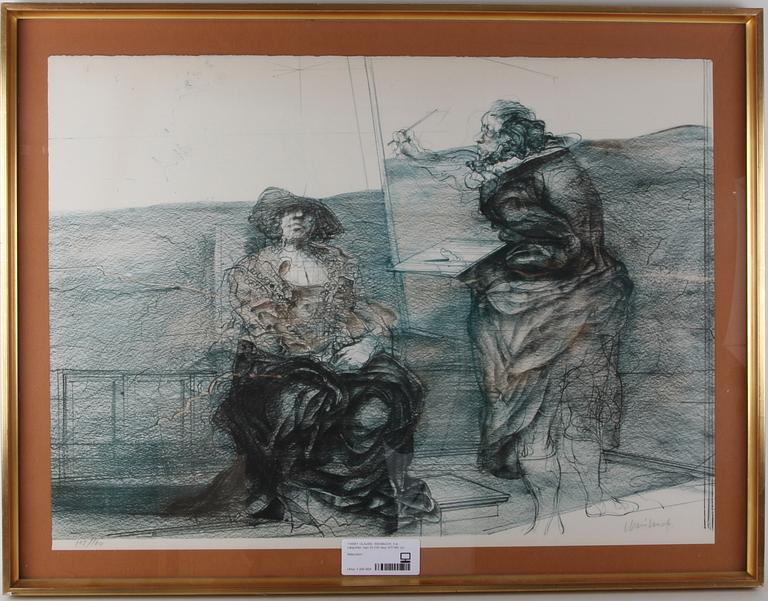 CLAUDE, WEISBUCH, 3 st. Litografier, sign 23,105 resp 107/160.