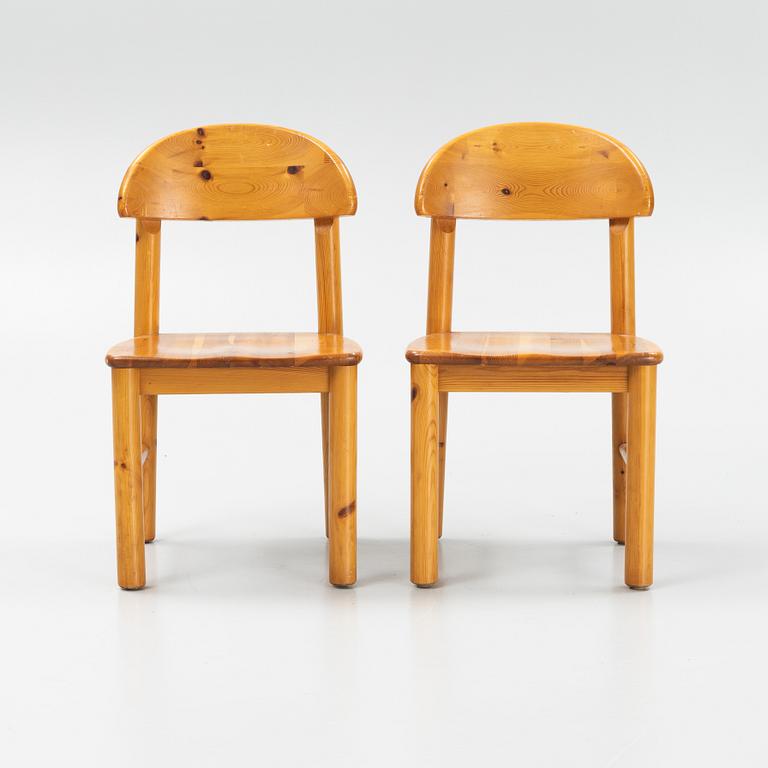 Rainer Daumiller, a set of 6 pine chairs, Denmark, late 20th century.