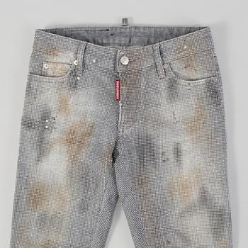 Jeans with tinsels by Dsquared.
