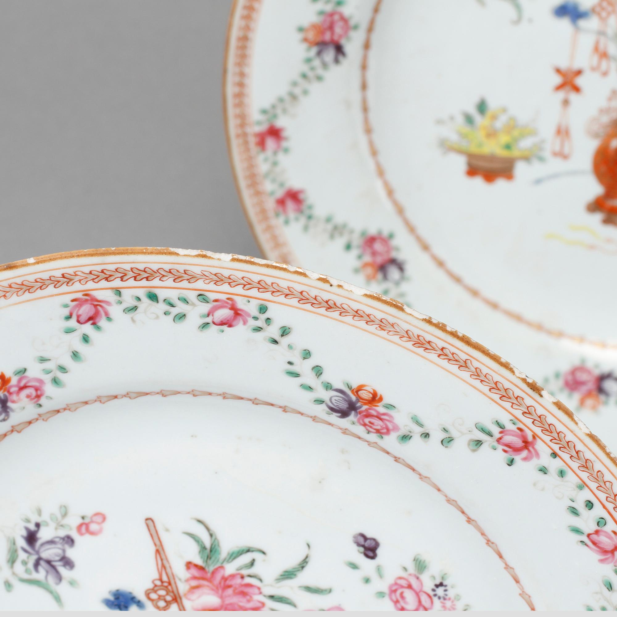 TALLRIKAR, 4 st, porslin, Kina, 1700-tal.