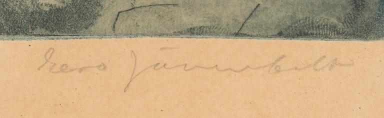 Eero Järnefelt, pehmeäpohjasyövytys, signeerattu lyijykynällä.