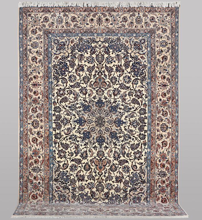 A carpet, Nain, part silk, 6 laa, ca 350 x 215 cm.