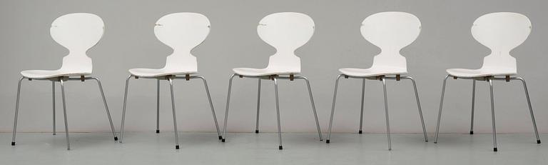 STOLAR, 5 st, "Myran", Arne Jacobsen för Fritz Hansen, 1973.