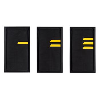 LEIF ELGGREN, triptych gouache on paper.