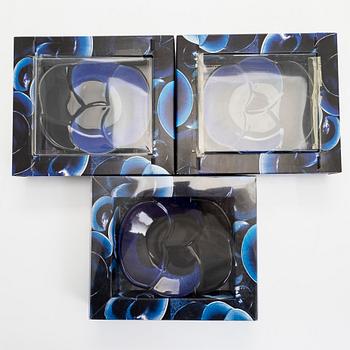 Birger Kaipiainen, a set of four decorative dishes in ceramics, stamped, Arabia, Finland.