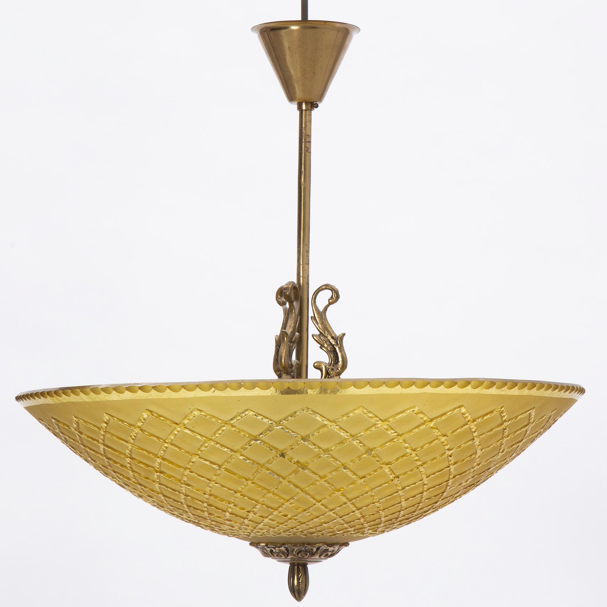A Swedish Modern Ceiling Lamp, 1940s.