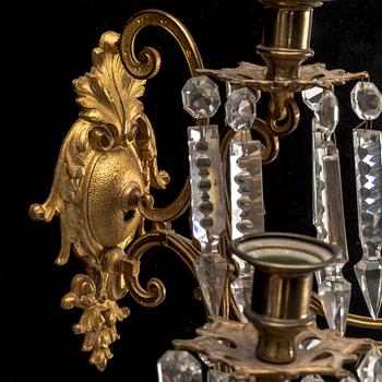 A pair of Victorian wall sconces, late 19th Century.