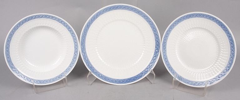 MATSERVIS, 50 delar, porslin, "Blå Vifte", Royal Copenhagen,