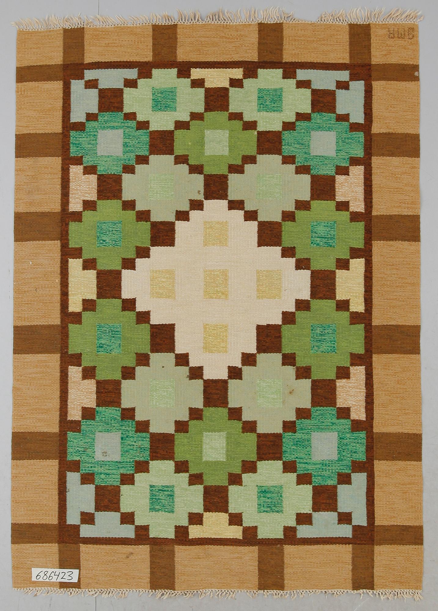 MATTA, rölakan, Anne-Marie Boberg, signerad AMB. Ca 228 x 164 cm.