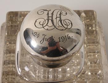 SKRIVSTÄLL, silver, Peter Herz. Troligen Danmark.