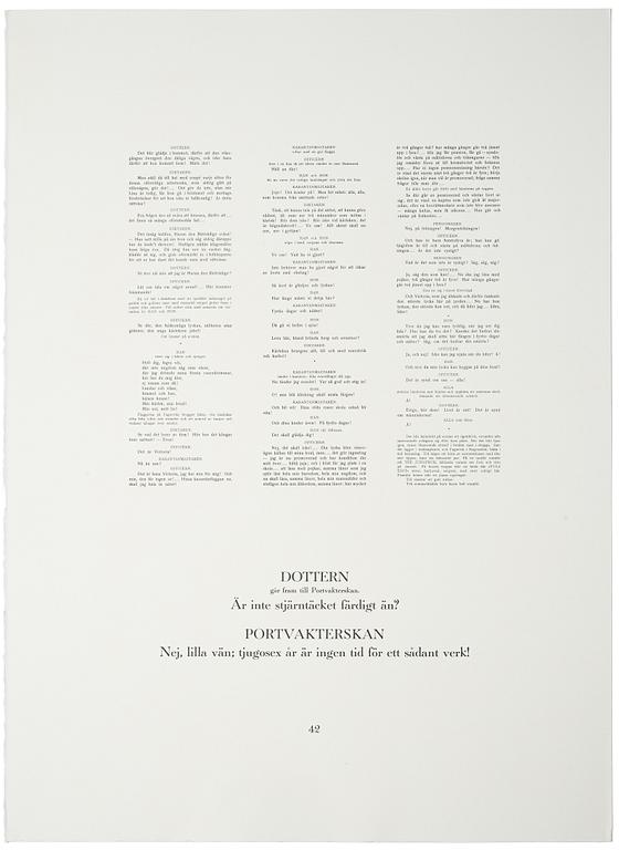 Lena Cronqvist, Untitled, from the portfolio: “August Strindberg, A Dream Play”.