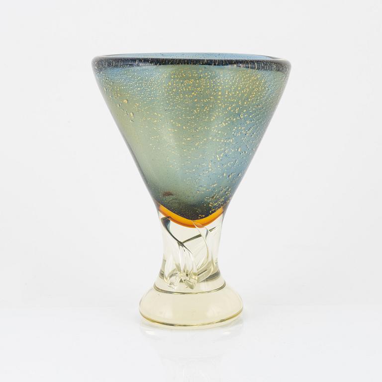A glass vase, probably Italy, late 20th Century.
