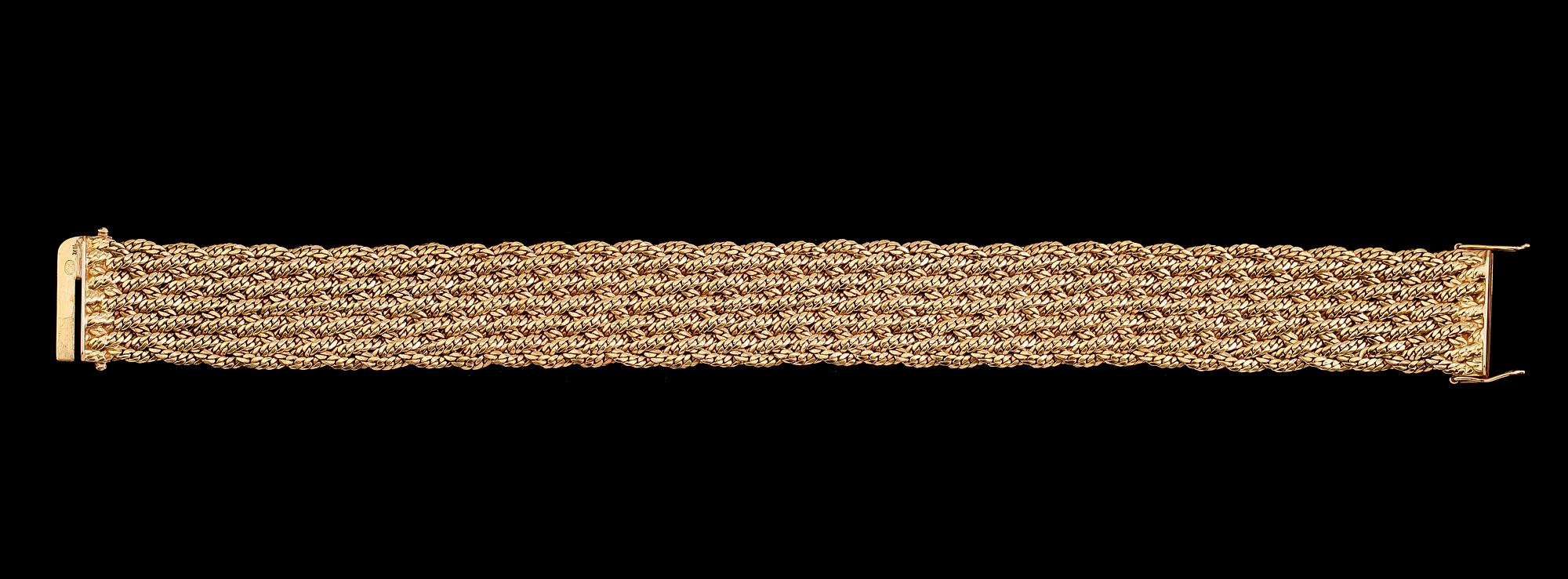 ARMBAND, 18 k guld, svenska stämplar. Vikt ca 37 g.